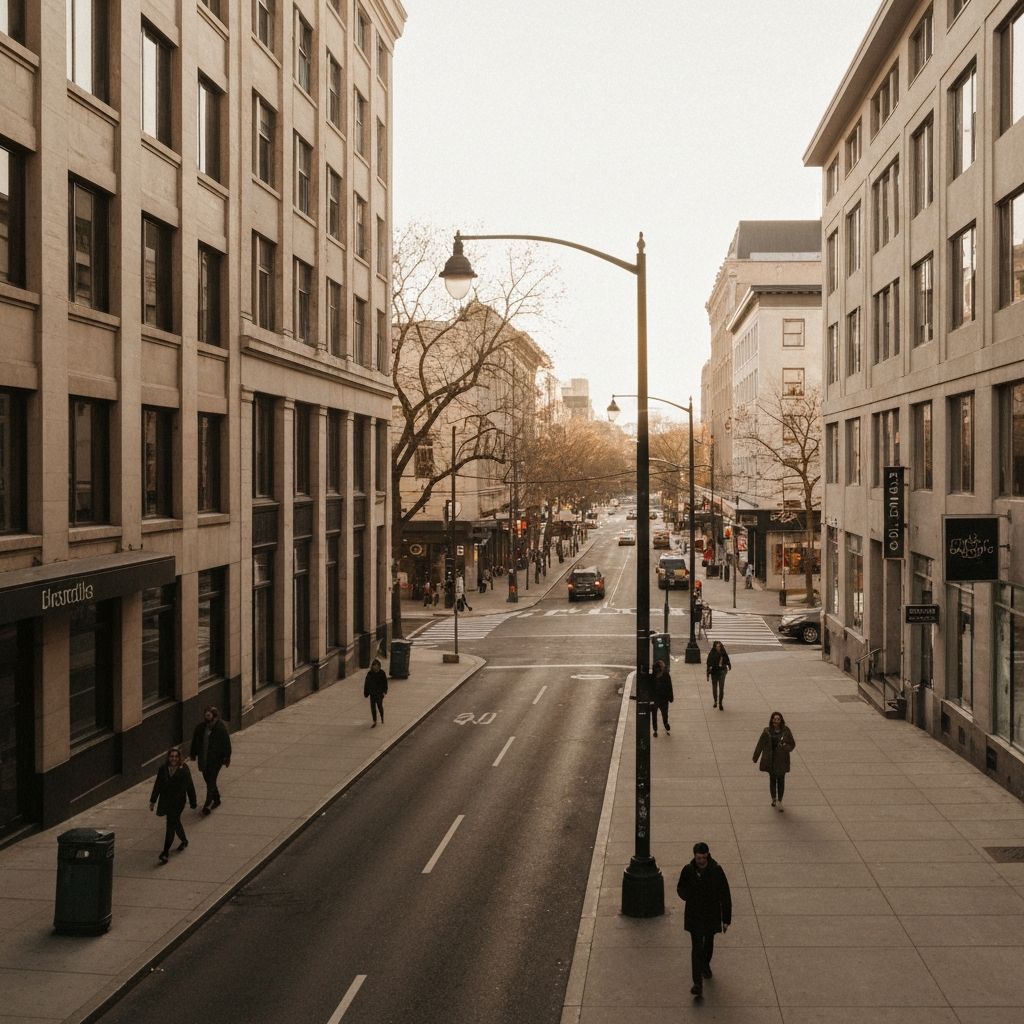 Stradă urbană în timpul zilei